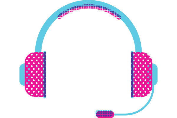 An illustration of a headset used for gaming