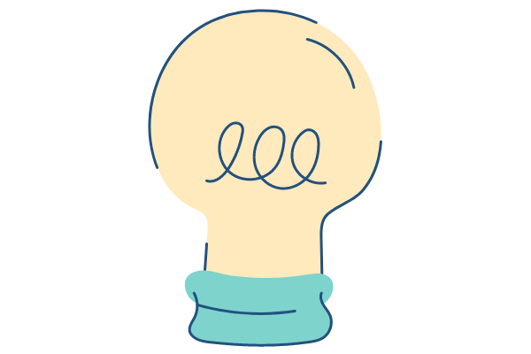 an illustration of a light bulb