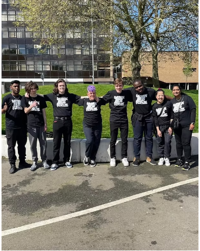 A group of people standing together