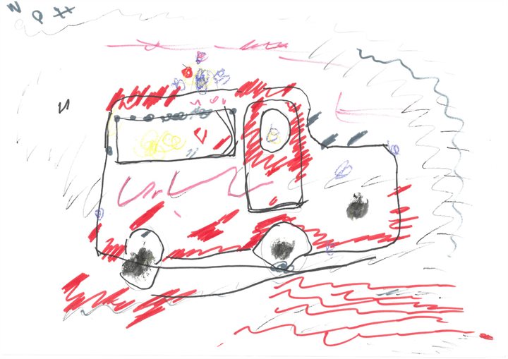 Ambulance drawing by Neil, who wants to be a paramedic