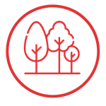 Trees icon red
